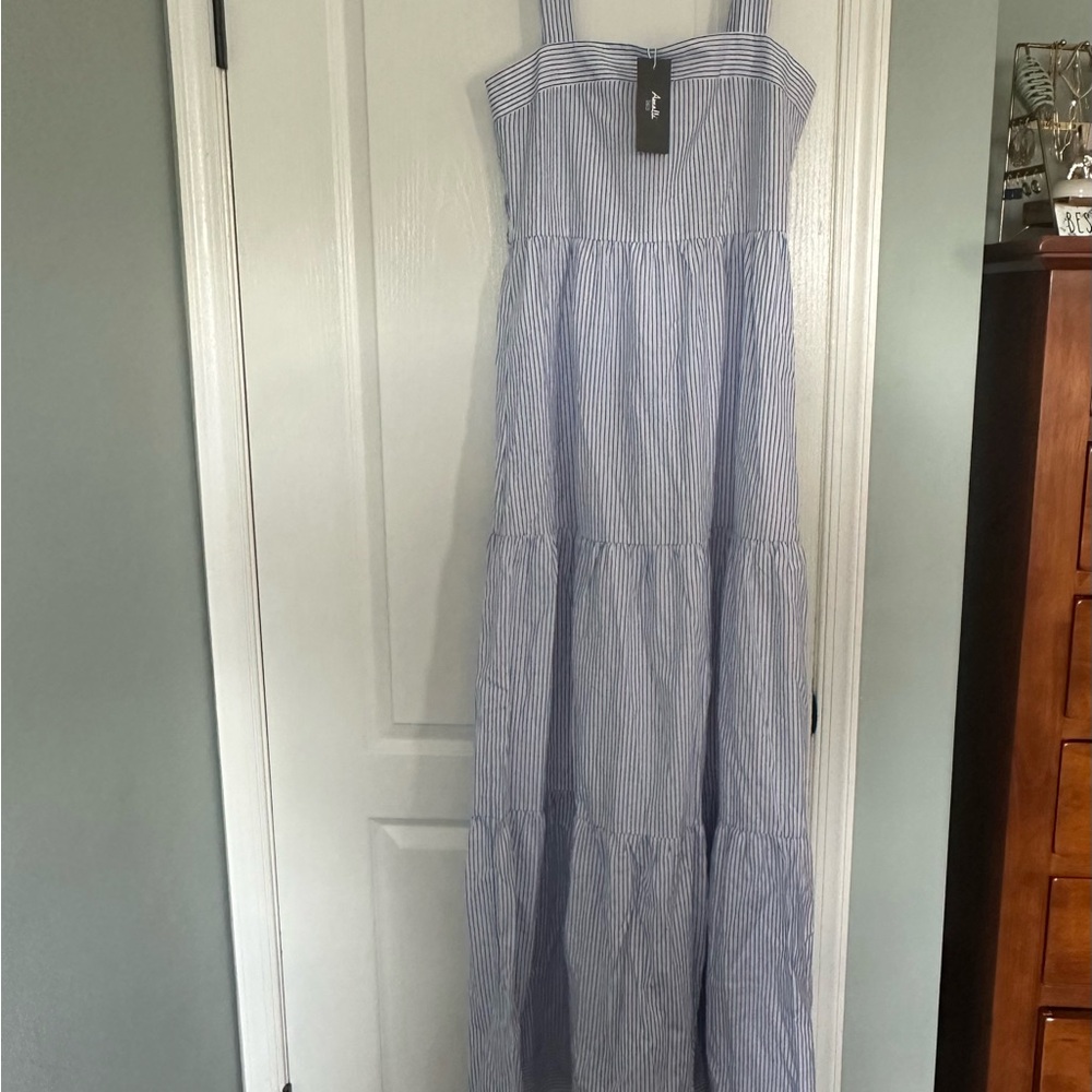 Amalli Talli Blue Striped Maxi Dress